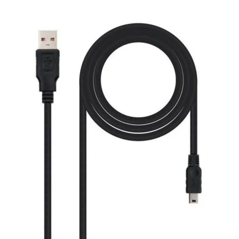 Cable USB 2.0 Nanocable 10.01.0401/ USB Macho - MiniUSB Macho/ 1m/ Negro Cable USB 2.0 Nanocable 10.01.0401/ USB Macho - MiniUSB Macho/ 1m/ Negro