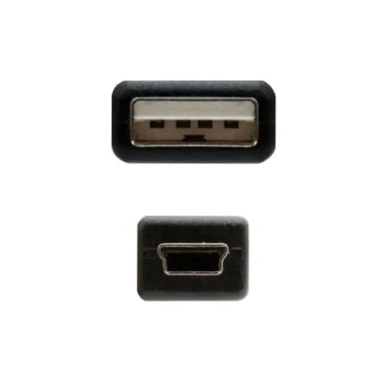 Cable USB 2.0 Nanocable 10.01.0401/ USB Macho - MiniUSB Macho/ 1m/ Negro Cable USB 2.0 Nanocable 10.01.0401/ USB Macho - MiniUSB Macho/ 1m/ Negro