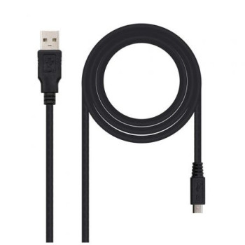 Cable USB 2.0 Nanocable 10.01.0501/ USB Macho - MicroUSB Macho/ 1.8m/ Negro Cable USB 2.0 Nanocable 10.01.0501/ USB Macho - MicroUSB Macho/ 1.8m/ Negro
