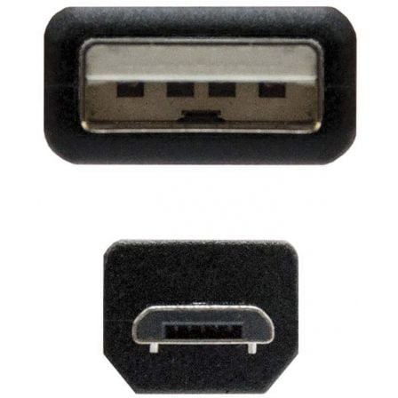 Cable USB 2.0 Nanocable 10.01.0501/ USB Macho - MicroUSB Macho/ 1.8m/ Negro Cable USB 2.0 Nanocable 10.01.0501/ USB Macho - MicroUSB Macho/ 1.8m/ Negro