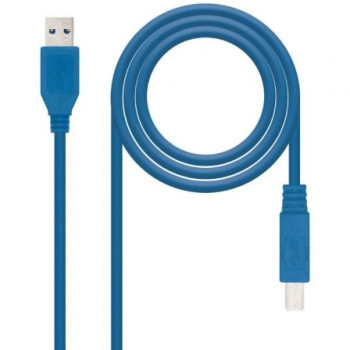 Cable USB 3.0 Impresora Nanocable 10.01.0802-BL/ USB Tipo-B Macho - USB Macho/ 2m/ Azul Cable USB 3.0 Impresora Nanocable 10.01.0802-BL/ USB Tipo-B Macho - USB Macho/ 2m/ Azul