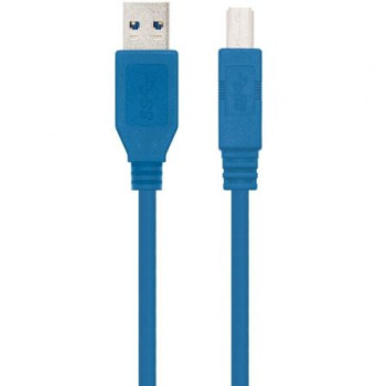 Cable USB 3.0 Impresora Nanocable 10.01.0802-BL/ USB Tipo-B Macho - USB Macho/ 2m/ Azul Cable USB 3.0 Impresora Nanocable 10.01.0802-BL/ USB Tipo-B Macho - USB Macho/ 2m/ Azul