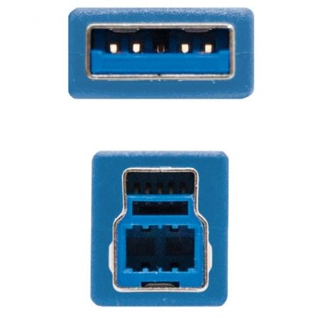 Cable USB 3.0 Impresora Nanocable 10.01.0802-BL/ USB Tipo-B Macho - USB Macho/ 2m/ Azul Cable USB 3.0 Impresora Nanocable 10.01.0802-BL/ USB Tipo-B Macho - USB Macho/ 2m/ Azul