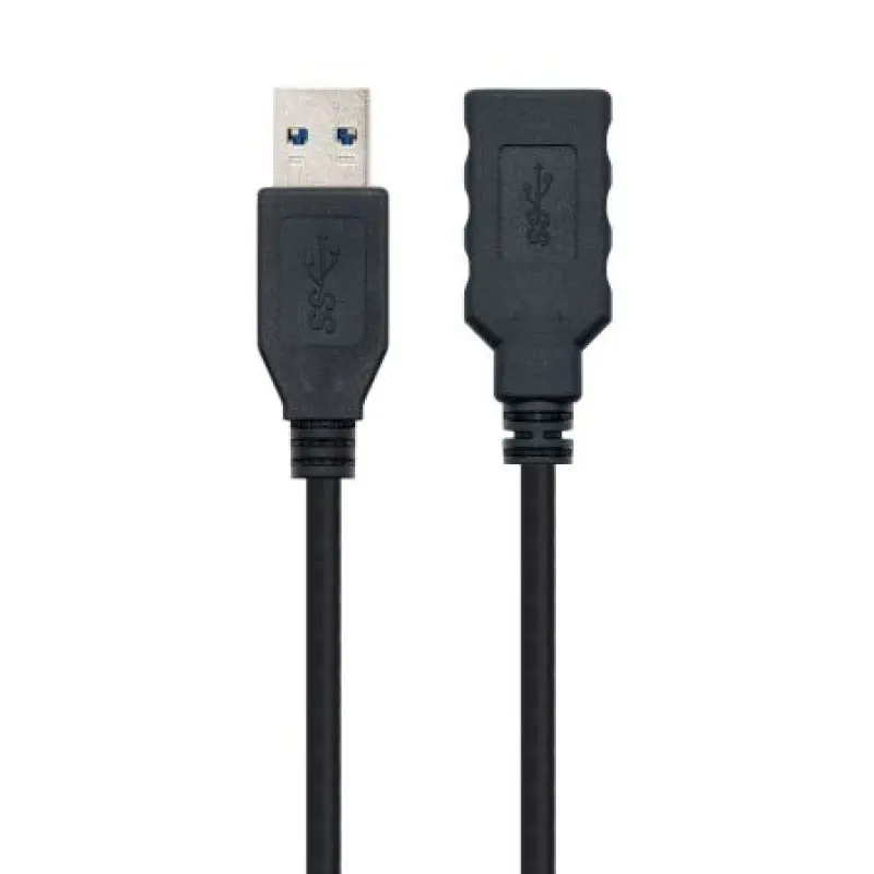 Cable Alargador USB 3.0 Nanocable 10.01.0901-BK/ USB Macho - USB Hembra/ 1m/ Negro Cable Alargador USB 3.0 Nanocable 10.01.0901-BK/ USB Macho - USB Hembra/ 1m/ Negro