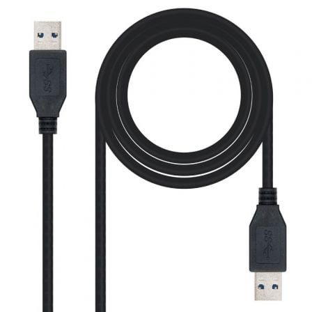 Cable USB 3.0 Nanocable 10.01.1001-BK/ USB Macho - USB Macho/ 1m/ Negro Cable USB 3.0 Nanocable 10.01.1001-BK/ USB Macho - USB Macho/ 1m/ Negro