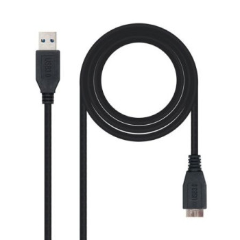 Cable USB 3.0 Nanocable 10.01.1101-BK/ USB Macho - MicroUSB Macho/ 1m/ Negro Cable USB 3.0 Nanocable 10.01.1101-BK/ USB Macho - MicroUSB Macho/ 1m/ Negro