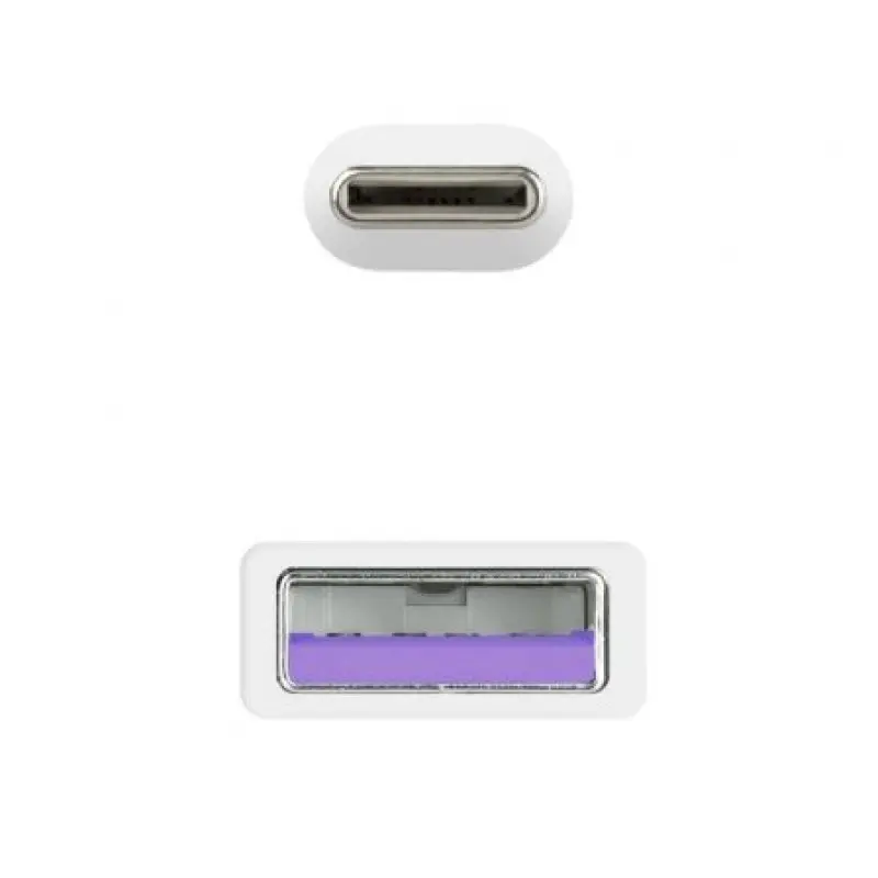 Cable USB 2.0 Nanocable 10.01.2100-W/ USB Tipo-C Macho - USB Macho/ 50cm/ Blanco Cable USB 2.0 Nanocable 10.01.2100-W/ USB Tipo-C Macho - USB Macho/ 50cm/ Blanco