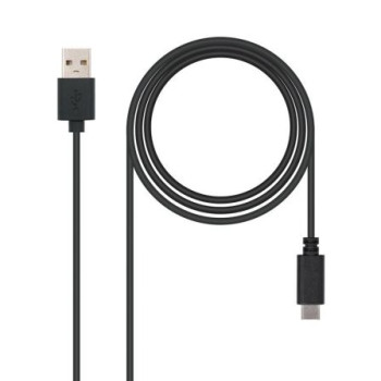 Cable USB 2.0 Nanocable 10.01.2101/ USB Tipo-C Macho - USB Macho/ 1m/ Negro Cable USB 2.0 Nanocable 10.01.2101/ USB Tipo-C Macho - USB Macho/ 1m/ Negro