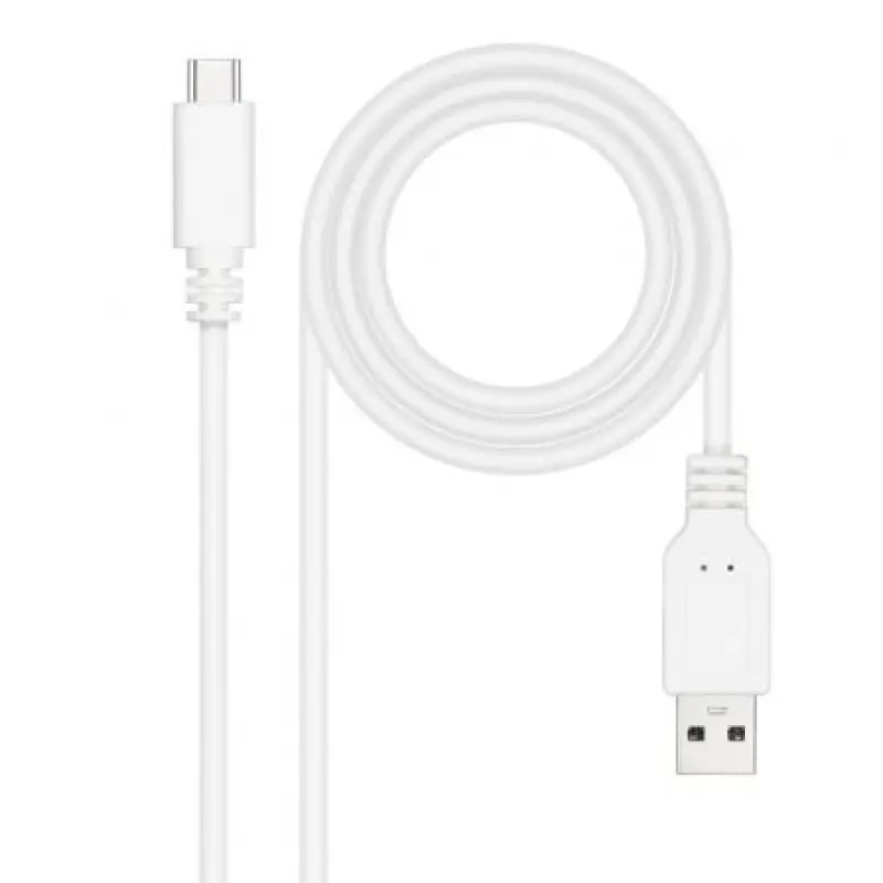 Cable USB 2.0 Nanocable 10.01.2101-W/ USB Tipo-C Macho - USB Macho/ 1m/ Blanco Cable USB 2.0 Nanocable 10.01.2101-W/ USB Tipo-C Macho - USB Macho/ 1m/ Blanco