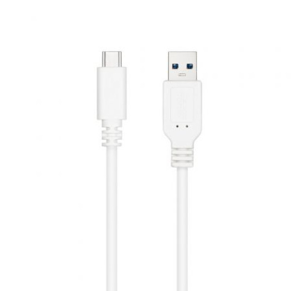 Cable USB 3.1 Tipo-C Nanocable 10.01.4001-L150-W/ USB Tipo-C Macho - USB Macho/ 1.5m/ Blanco