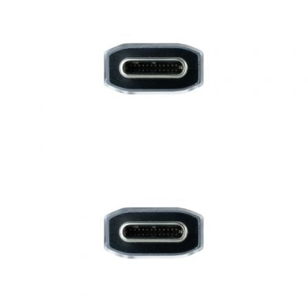 Cable USB 3.1 Tipo-C Nanocable 10.01.4101-L150-COMB/ USB Tipo-C Macho - USB Tipo-C Macho/ Hasta 100W/ 20Gbps/ 1.5m/ Gris y Negro Cable USB 3.1 Tipo-C Nanocable 10.01.4101-L150-COMB/ USB Tipo-C Macho - USB Tipo-C Macho/ Hasta 100W/ 20Gbps/ 1.5m/ Gris y Negro