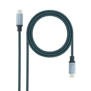 Cable USB 3.1 Tipo-C Nanocable 10.01.4102-COMB/ USB Tipo-C Macho - USB Tipo-C Macho/ Hasta 100W/ 20Gbps/ 2m/ Gris y Negro Cable USB 3.1 Tipo-C Nanocable 10.01.4102-COMB/ USB Tipo-C Macho - USB Tipo-C Macho/ Hasta 100W/ 20Gbps/ 2m/ Gris y Negro