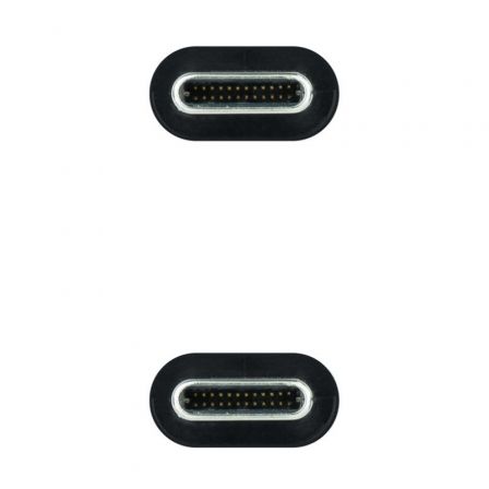 Cable USB 3.2 Tipo-C Nanocable 10.01.4103/ USB Tipo-C Macho - USB Tipo-C Macho/ Hasta 100W/ 20Gbps/ 3m/ Negro Cable USB 3.2 Tipo-C Nanocable 10.01.4103/ USB Tipo-C Macho - USB Tipo-C Macho/ Hasta 100W/ 20Gbps/ 3m/ Negro