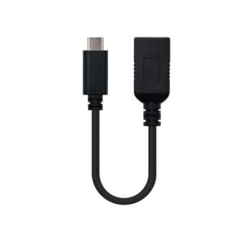 Cable USB 3.1 Nanocable 10.01.4201/ USB Tipo-C Macho - USB Hembra/ 15cm/ Negro Cable USB 3.1 Nanocable 10.01.4201/ USB Tipo-C Macho - USB Hembra/ 15cm/ Negro