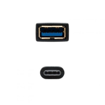 Cable USB 3.1 Nanocable 10.01.4201/ USB Tipo-C Macho - USB Hembra/ 15cm/ Negro Cable USB 3.1 Nanocable 10.01.4201/ USB Tipo-C Macho - USB Hembra/ 15cm/ Negro