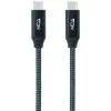 Cable USB 3.2 Tipo-C Nanocable 10.01.4301-L150-COMB/ USB Tipo-C Macho - USB Tipo-C Macho/ 1.5m/ Gris y Negro