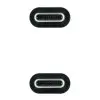 Cable USB 3.2 Tipo-C Nanocable 10.01.4301-L150-COMB/ USB Tipo-C Macho - USB Tipo-C Macho/ 1.5m/ Gris y Negro