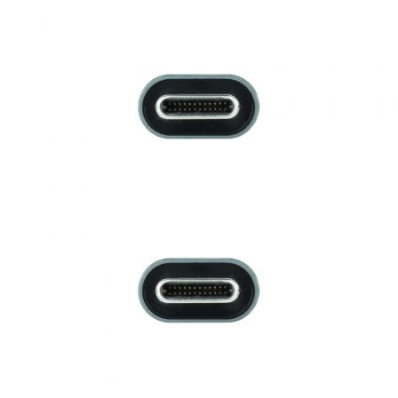Cable USB 3.2 Nanocable 10.01.4302/ USB Tipo-C Macho - USB Tipo-C Macho/ 2m/ Gris y Negro Cable USB 3.2 Nanocable 10.01.4302/ USB Tipo-C Macho - USB Tipo-C Macho/ 2m/ Gris y Negro
