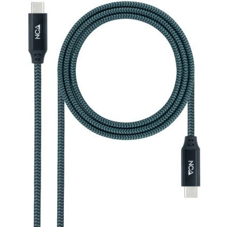 Cable USB 3.2 Tipo-C Nanocable 10.01.4302-COMB/ USB Tipo-C Macho - USB Tipo-C Macho/ 2m/ Gris y Negro Cable USB 3.2 Tipo-C Nanocable 10.01.4302-COMB/ USB Tipo-C Macho - USB Tipo-C Macho/ 2m/ Gris y Negro