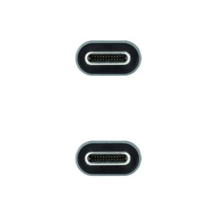 Cable USB 3.2 Tipo-C Nanocable 10.01.4303/ USB Tipo-C Macho - USB Tipo-C Macho/ 3m/ Gris y Negro Cable USB 3.2 Tipo-C Nanocable 10.01.4303/ USB Tipo-C Macho - USB Tipo-C Macho/ 3m/ Gris y Negro
