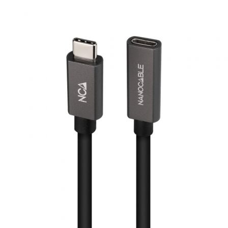 Cable Alargador USB 3.2 Nanocable 10.01.4401/ USB Tipo-C Macho - USB Tipo-C Hembra/ 1m/ Negro Cable Alargador USB 3.2 Nanocable 10.01.4401/ USB Tipo-C Macho - USB Tipo-C Hembra/ 1m/ Negro