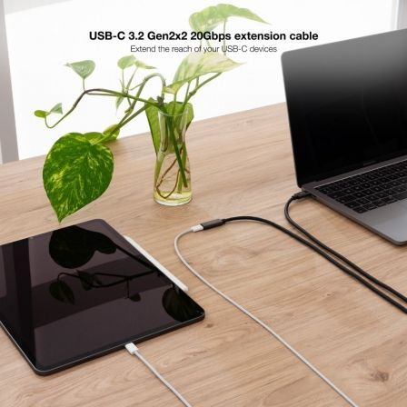 Cable Alargador USB 3.2 Nanocable 10.01.4401/ USB Tipo-C Macho - USB Tipo-C Hembra/ 1m/ Negro Cable Alargador USB 3.2 Nanocable 10.01.4401/ USB Tipo-C Macho - USB Tipo-C Hembra/ 1m/ Negro