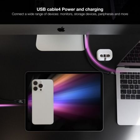 Cable USB 4.0 Nanocable 10.01.5001/ USB Tipo-C Macho - USB Tipo-C Macho/ Hasta 240W/ 40Gbps/ 1m/ Negro Cable USB 4.0 Nanocable 10.01.5001/ USB Tipo-C Macho - USB Tipo-C Macho/ Hasta 240W/ 40Gbps/ 1m/ Negro