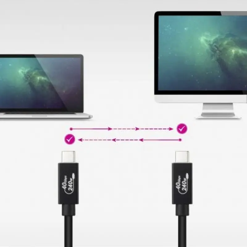 Cable USB 4.0 Nanocable 10.01.5001/ USB Tipo-C Macho - USB Tipo-C Macho/ Hasta 240W/ 40Gbps/ 1m/ Negro Cable USB 4.0 Nanocable 10.01.5001/ USB Tipo-C Macho - USB Tipo-C Macho/ Hasta 240W/ 40Gbps/ 1m/ Negro