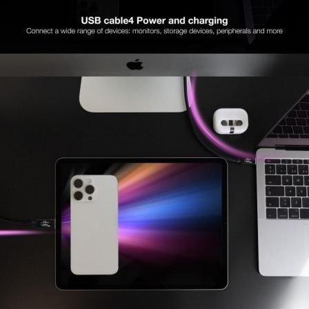 Cable USB 4.0 Nanocable 10.01.5002/ USB Tipo-C Macho - USB Tipo-C Macho/ Hasta 240W/ 40Gbps/ 1.8m/ Negro Cable USB 4.0 Nanocable 10.01.5002/ USB Tipo-C Macho - USB Tipo-C Macho/ Hasta 240W/ 40Gbps/ 1.8m/ Negro