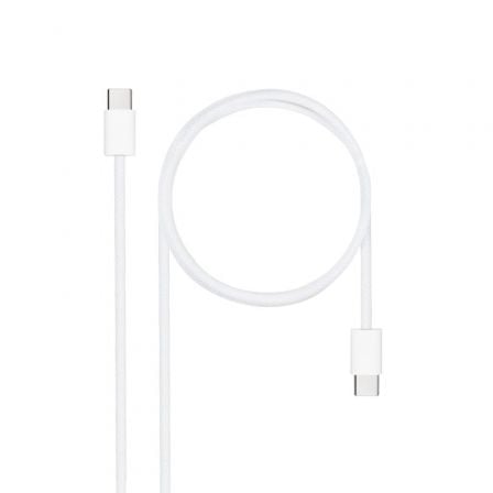 Cable USB 2.0 Tipo-C Nanocable 10.01.6001-CO/ USB Tipo-C Macho - USB Tipo-C Macho/ Hasta 60W/ 480Mbps/ 1m/ Blanco Cable USB 2.0 Tipo-C Nanocable 10.01.6001-CO/ USB Tipo-C Macho - USB Tipo-C Macho/ Hasta 60W/ 480Mbps/ 1m/ Blanco