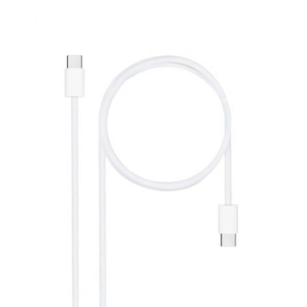 Cable USB 2.0 Tipo-C Nanocable 10.01.6002-CO/ USB Tipo-C Macho - USB Tipo-C Macho/ Hasta 60W/ 480Mbps/ 2m/ Blanco Cable USB 2.0 Tipo-C Nanocable 10.01.6002-CO/ USB Tipo-C Macho - USB Tipo-C Macho/ Hasta 60W/ 480Mbps/ 2m/ Blanco
