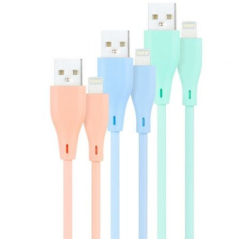 Cables USB 2.0 Lightning Nanocable 10.10.0401-A1/ USB Macho - Lightning Macho/ 1m/ 3 Unidades/ Rosa, Azul y Verde Cables USB 2.0 Lightning Nanocable 10.10.0401-A1/ USB Macho - Lightning Macho/ 1m/ 3 Unidades/ Rosa, Azul y Verde