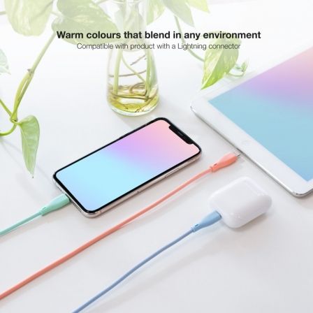 Cables USB 2.0 Lightning Nanocable 10.10.0401-A1/ USB Macho - Lightning Macho/ 1m/ 3 Unidades/ Rosa, Azul y Verde Cables USB 2.0 Lightning Nanocable 10.10.0401-A1/ USB Macho - Lightning Macho/ 1m/ 3 Unidades/ Rosa, Azul y Verde