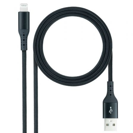 Cable USB 2.0 Lightning Nanocable 10.10.0401-COBK/ USB Macho - Lightning Macho/ 1m/ Negro Cable USB 2.0 Lightning Nanocable 10.10.0401-COBK/ USB Macho - Lightning Macho/ 1m/ Negro