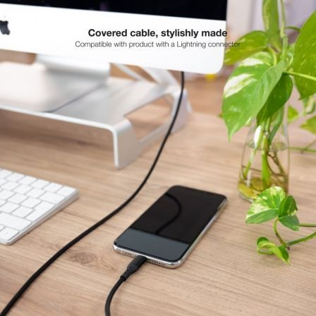 Cable USB 2.0 Lightning Nanocable 10.10.0401-COBK/ USB Macho - Lightning Macho/ 1m/ Negro Cable USB 2.0 Lightning Nanocable 10.10.0401-COBK/ USB Macho - Lightning Macho/ 1m/ Negro