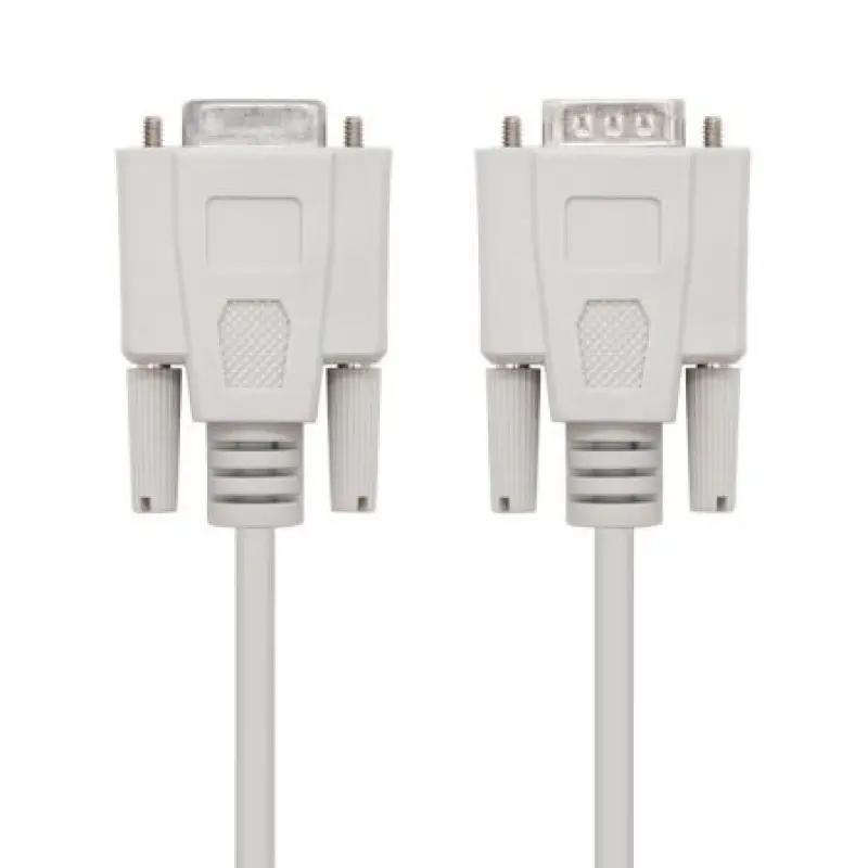 Cable Serie NULL Modem Nanocable 10.14.0502/ DB9 Macho - DB9 Hembra/ 1.8m/ Beige Cable Serie NULL Modem Nanocable 10.14.0502/ DB9 Macho - DB9 Hembra/ 1.8m/ Beige