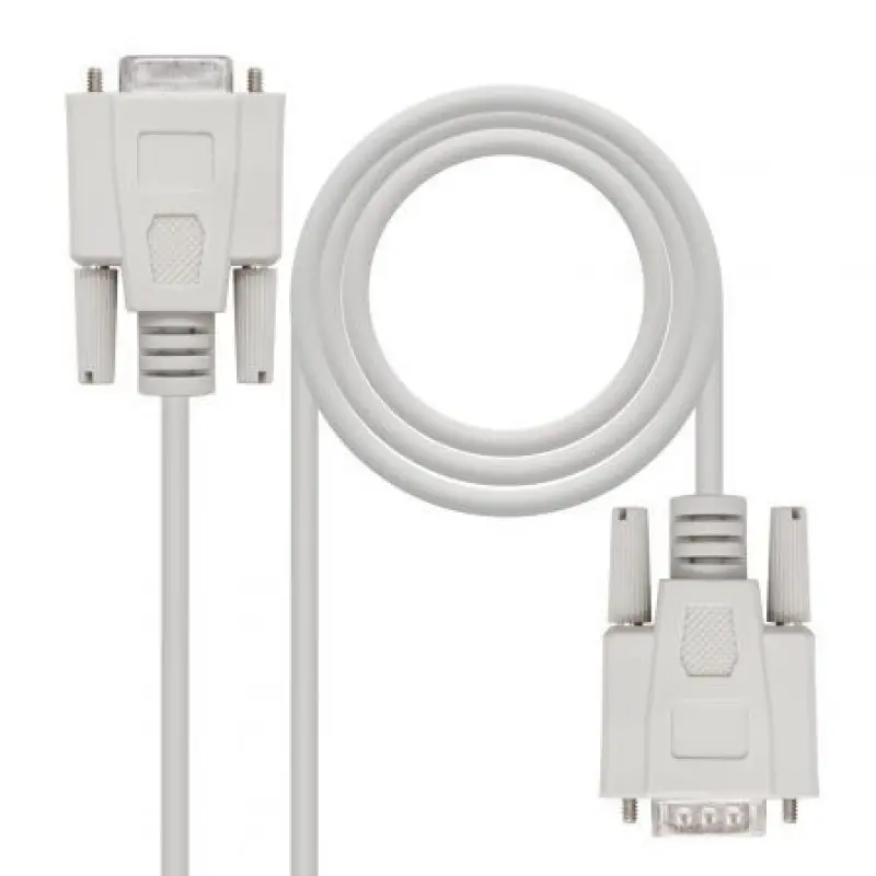 Cable Serie NULL Modem Nanocable 10.14.0502/ DB9 Macho - DB9 Hembra/ 1.8m/ Beige Cable Serie NULL Modem Nanocable 10.14.0502/ DB9 Macho - DB9 Hembra/ 1.8m/ Beige
