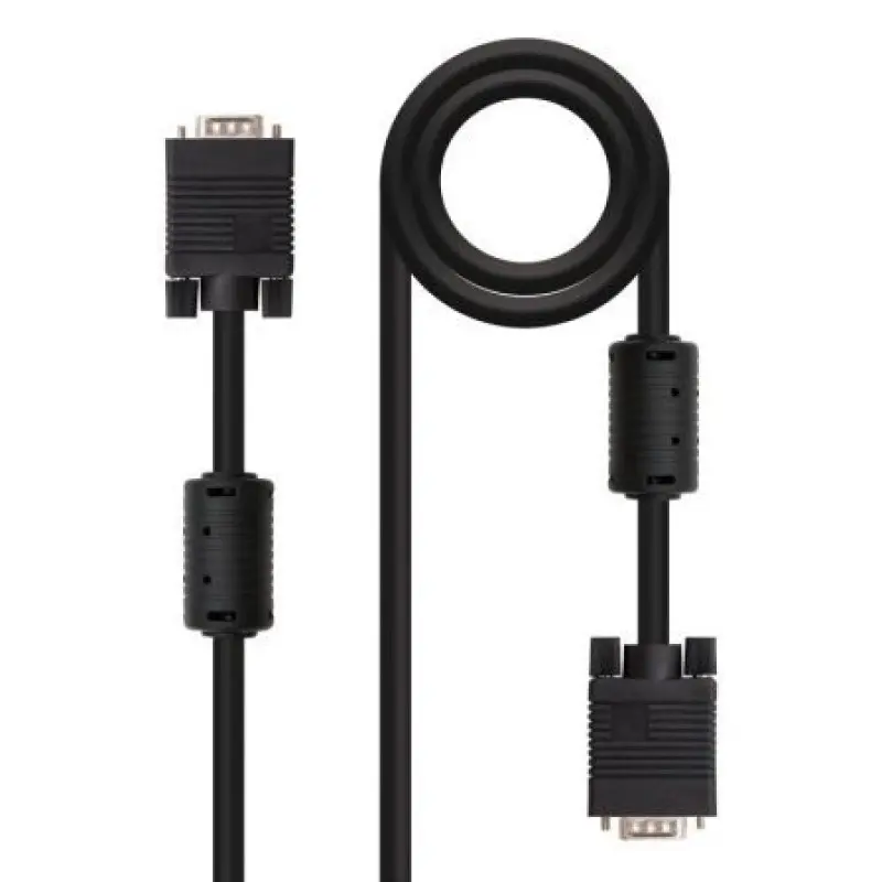 Cable SVGA Nanocable 10.15.0102/ VGA Macho - VGA Macho/ 1.8m/ Negro Cable SVGA Nanocable 10.15.0102/ VGA Macho - VGA Macho/ 1.8m/ Negro