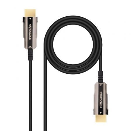 Cable HDMI 2.0 AOC 4K Nanocable 10.15.2020/ HDMI Macho - HDMI Macho/ 20m/ Negro Cable HDMI 2.0 AOC 4K Nanocable 10.15.2020/ HDMI Macho - HDMI Macho/ 20m/ Negro