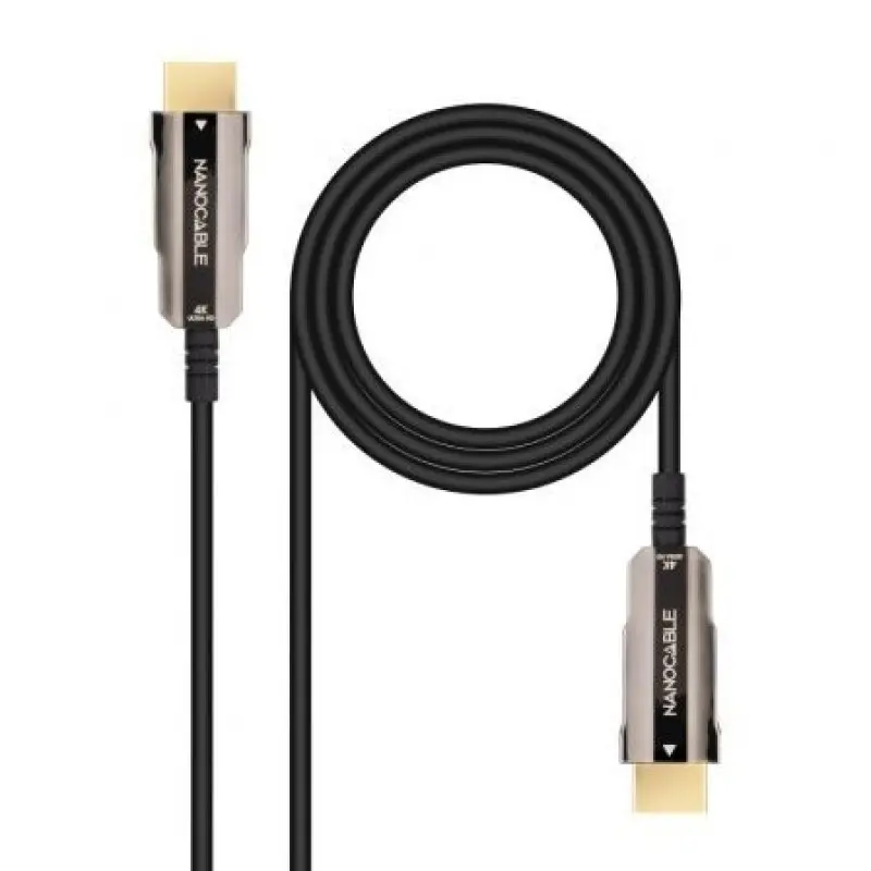 Cable HDMI 2.0 AOC 4K Nanocable 10.15.2020/ HDMI Macho - HDMI Macho/ 20m/ Negro Cable HDMI 2.0 AOC 4K Nanocable 10.15.2020/ HDMI Macho - HDMI Macho/ 20m/ Negro