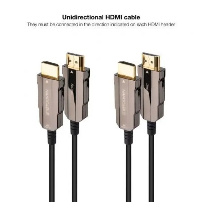 Cable HDMI 2.0 AOC 4K Nanocable 10.15.2020/ HDMI Macho - HDMI Macho/ 20m/ Negro Cable HDMI 2.0 AOC 4K Nanocable 10.15.2020/ HDMI Macho - HDMI Macho/ 20m/ Negro