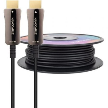 Cable HDMI 2.1 AOC 8K Nanocable 10.15.2140/ HDMI Macho - HDMI Macho/ 40m/ Negro Cable HDMI 2.1 AOC 8K Nanocable 10.15.2140/ HDMI Macho - HDMI Macho/ 40m/ Negro