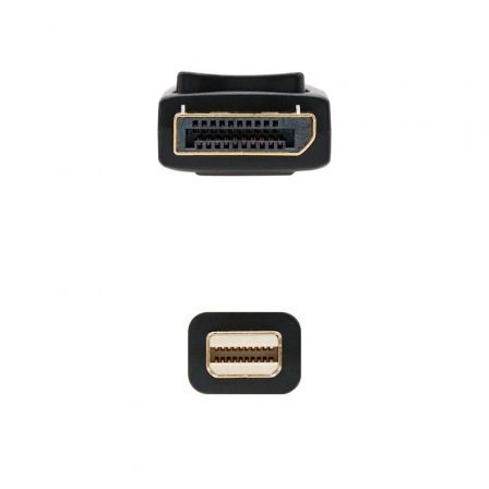 Cable Mini DisplayPort Nanocable 10.15.2402/ Mini DisplayPort Macho - DisplayPort Macho/ 2m/ Negro Cable Mini DisplayPort Nanocable 10.15.2402/ Mini DisplayPort Macho - DisplayPort Macho/ 2m/ Negro