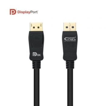 Cable DisplayPort 1.4 8K Nanocable 10.15.2502/ DisplayPort Macho - DisplayPort Macho/ 2m/ Certificado/ Negro Cable DisplayPort 1.4 8K Nanocable 10.15.2502/ DisplayPort Macho - DisplayPort Macho/ 2m/ Certificado/ Negro