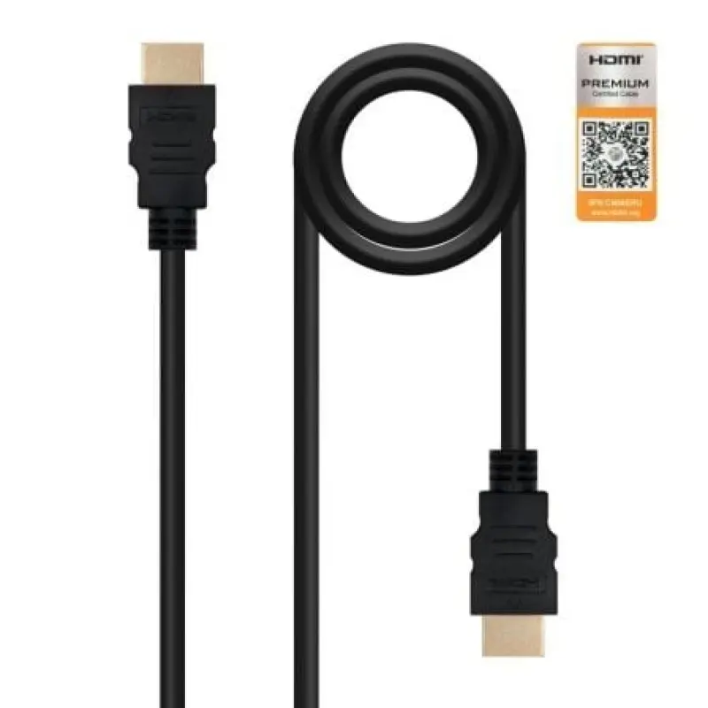 Cable HDMI 2.0 4K Nanocable 10.15.3600/ HDMI Macho - HDMI Macho/ 50cm/ Certificado/ Negro Cable HDMI 2.0 4K Nanocable 10.15.3600/ HDMI Macho - HDMI Macho/ 50cm/ Certificado/ Negro