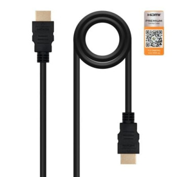 Cable HDMI 2.0 4K Nanocable 10.15.3601/ HDMI Macho - HDMI Macho/ 1m/ Certificado/ Negro Cable HDMI 2.0 4K Nanocable 10.15.3601/ HDMI Macho - HDMI Macho/ 1m/ Certificado/ Negro