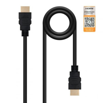 Cable HDMI 2.0 4K Nanocable 10.15.3601-L150/ HDMI Macho - HDMI Macho/ 1.5m/ Certificado/ Negro Cable HDMI 2.0 4K Nanocable 10.15.3601-L150/ HDMI Macho - HDMI Macho/ 1.5m/ Certificado/ Negro