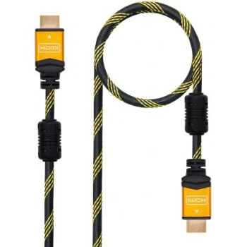 Cable HDMI 2.0 4K Nanocable 10.15.1602/ HDMI Macho - HDMI Macho/ 1.5m/ Negro/ Naranja Cable HDMI 2.0 4K Nanocable 10.15.1602/ HDMI Macho - HDMI Macho/ 1.5m/ Negro/ Naranja