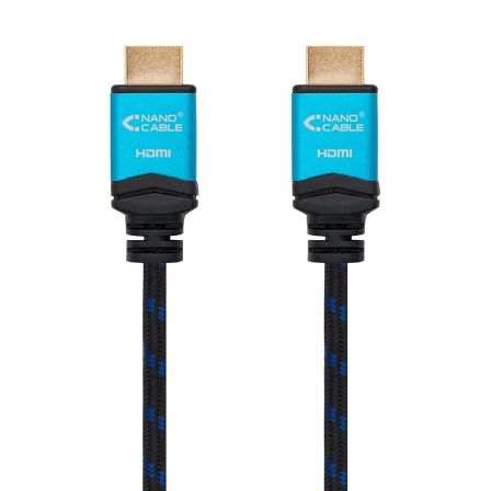 Cable HDMI 2.0 4K Nanocable 10.15.3702/ HDMI Macho - HDMI Macho/ 2m/ Negro/ Azul Cable HDMI 2.0 4K Nanocable 10.15.3702/ HDMI Macho - HDMI Macho/ 2m/ Negro/ Azul