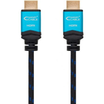 Cable HDMI 2.0 4K Nanocable 10.15.3705/ HDMI Macho - HDMI Macho/ 5m/ Negro/ Azul Cable HDMI 2.0 4K Nanocable 10.15.3705/ HDMI Macho - HDMI Macho/ 5m/ Negro/ Azul